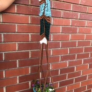 Beautiful Boho "Earth" macrame plant hanger